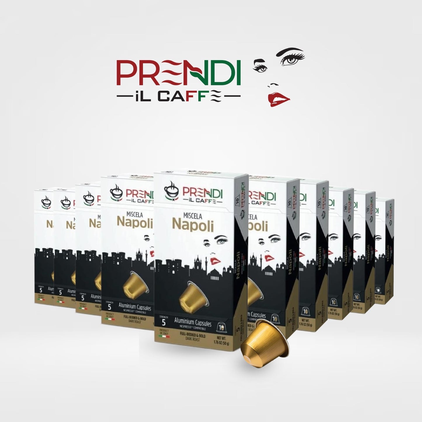 Aluminium Capsules Prendi Espresso (Forte-Inteso-Napoli)